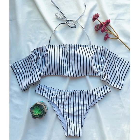 Make me an offer! Stripped bandeau bikini. - Picture 3 of 7